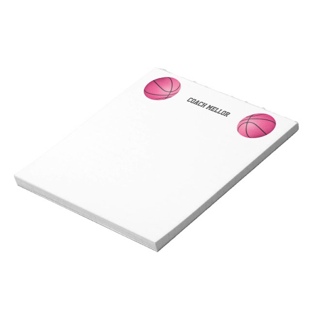 anpassat namn för baskettränare anteckningsblock (Roterad)