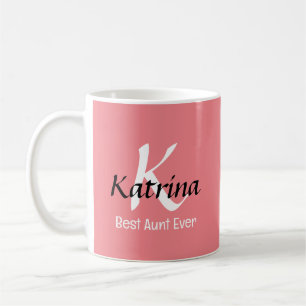 Anpassat namn för bästa Moster någonsin-monogram Kaffemugg