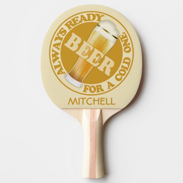Anpassat namn för BEER ping pong paddle Pingisracket (Framsidan)