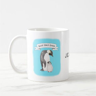Anpassat namn för Best Pappa ant Fars dag Penguin Kaffemugg