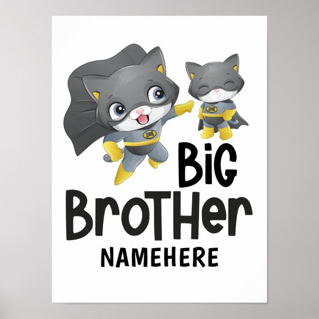 Anpassat namn för Big Brother Superassistance Cat  Poster (Framsidan)