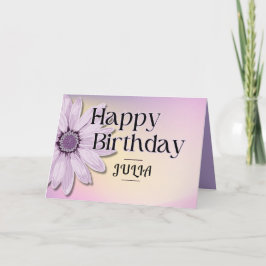 Anpassat namn för Big Rosa Daisy Cute Grattis på f Kort
