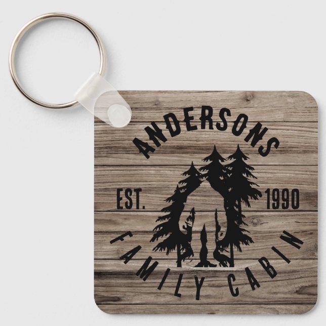 Anpassat namn för Bigfoot-familjen Nyckelring (Framsida)