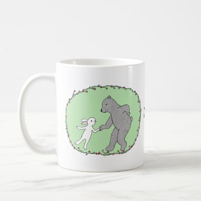 Anpassat namn för björn- och kanindans kaffemugg (Vänster)