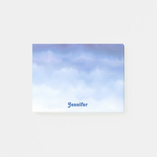 Anpassat namn för Blå himmel Flyts bort Post-it Block