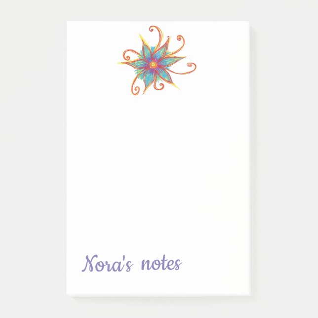 Anpassat namn för blå Rosa Post-it Block (Framsida)