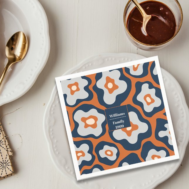 Anpassat namn för Blommigtar för Rustic Thanksgivi Pappersservett (Skapare uppladdad)