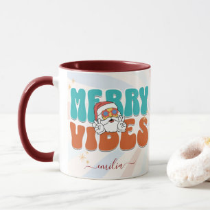 Anpassat namn för Blue Retro 70-tal - mätta merry Mugg