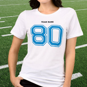 Anpassat namn för Blue Sports Team, spelarnummer, T Shirt