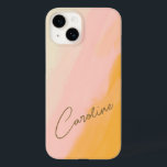 Anpassat namn för Boho Abstrakt Rosa-Gult<br><div class="desc">Boho Abstrakt Rosa Gult Anpassat namn Fodral-Mate iPhone 14 Fodral</div>