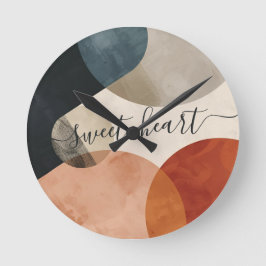 Anpassat namn för Boho Rund Klocka