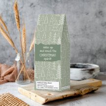 Anpassat namn för Boho sage grönt julgranar