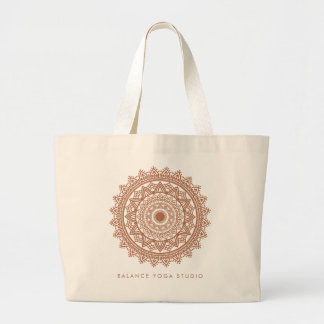 Anpassat namn för Boho Terracotta Mandala Jumbo Tygkasse