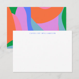 Anpassat namn för Bright Colorroful Abstrakt Art Anteckningskort