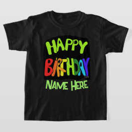 Anpassat namn för Bright och Grattis på födelsedag T Shirt