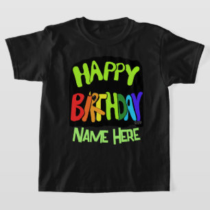 Anpassat namn för Bright och Grattis på födelsedag T Shirt