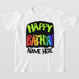Anpassat namn för Bright och Grattis på födelsedag T Shirt