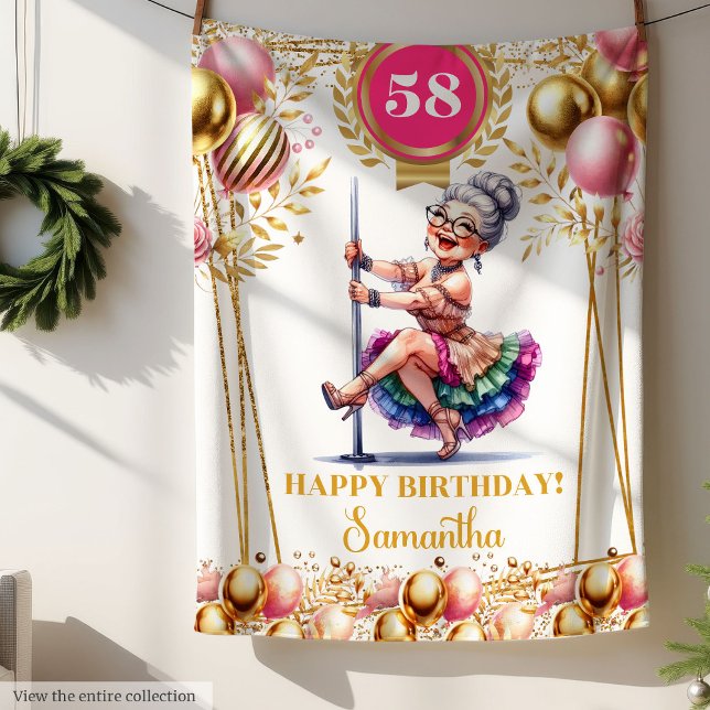 Anpassat namn för chic - praktiskt blanket för mor fleecefilt (Chic Custom Name Funny Blanket for Grandma)