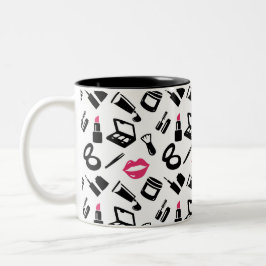 Anpassat namn för Cosmetics Mönster Två-Tonad Mugg