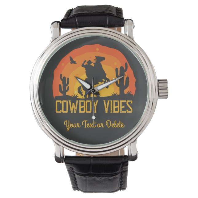 Anpassat namn för Cowboy Vibes Armbandsur (Framsida)