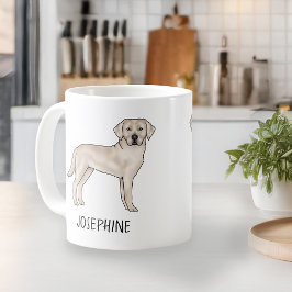 Anpassat namn för Cream Labrador Retriever Cute La Kaffemugg