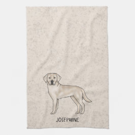 Anpassat namn för Cream Labrador Retriever Lab Kökshandduk