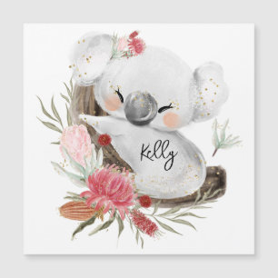 Anpassat namn för Cute Baby Koala Guld Speckle