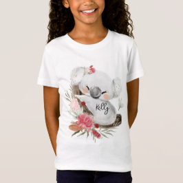 Anpassat namn för Cute Baby Koala Guld Speckle T Shirt