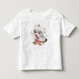 Anpassat namn för Cute Baby Koala Guld Speckle T Shirt
