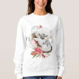 Anpassat namn för Cute Baby Koala Guld Speckle T Shirt