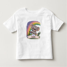Anpassat namn för Cute Baby Koala Rainbow T Shirt