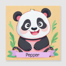 Anpassat namn för Cute Baby Panda