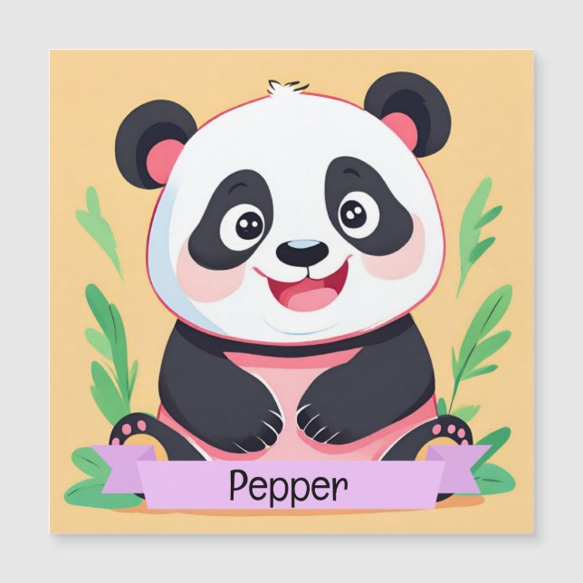 Anpassat namn för Cute Baby Panda (Framsida)