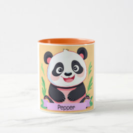 Anpassat namn för Cute Baby Panda Mugg