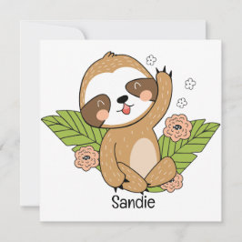 Anpassat namn för Cute Baby Sloth
