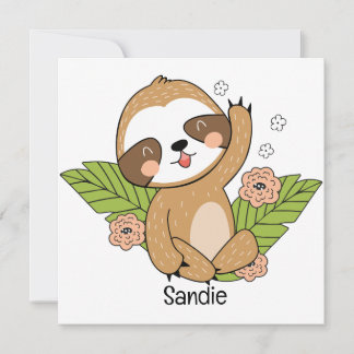 Anpassat namn för Cute Baby Sloth