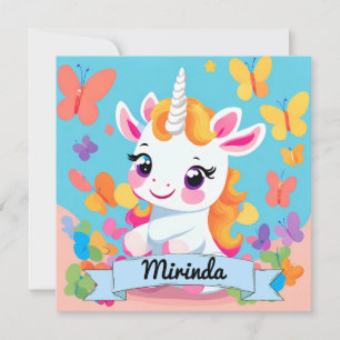Anpassat namn för Cute Baby Unicorn Butterfly