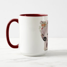 Anpassat namn för Cute Baby Wombat Guld Speckle Mugg