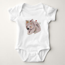 Anpassat namn för Cute Baby Wombat Guld Speckle T Shirt