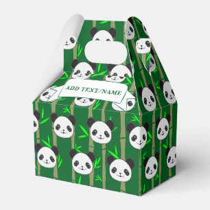 Anpassat namn för Cute Bamboo Panda Mönster Presentaskar