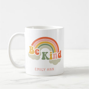Anpassat namn för Cute Be Kinart Rainbow Kaffemugg