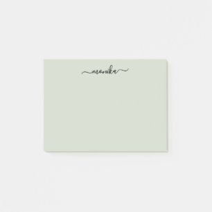 Anpassat namn för Cute Bright-Grönt Post-it Block