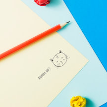 Anpassat namn för Cute Cat Funny Doodle Kids