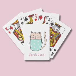 Anpassat namn för Cute Cat-Personlig Casinokort