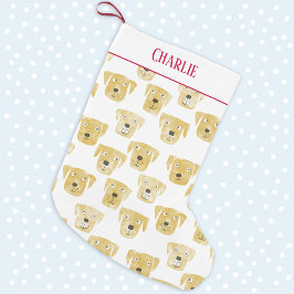 Anpassat namn för Cute Golden Labrador Retriever-H Liten Julstrumpa