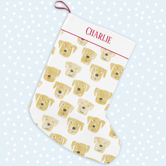 Anpassat namn för Cute Golden Labrador Retriever-H Liten Julstrumpa