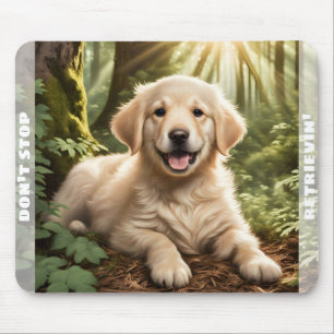 Anpassat namn för Cute Hund Puppy Golden Retriever Musmatta