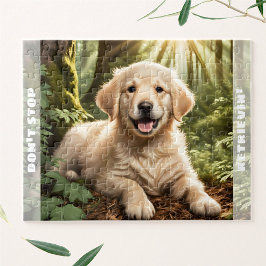 Anpassat namn för Cute Hund Puppy Golden Retriever Pussel