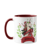 Anpassat namn för Cute Jul Unicorn