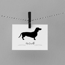 Anpassat namn för Cute Minimalist Dachshund Stämpel